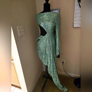 Green stunning gown